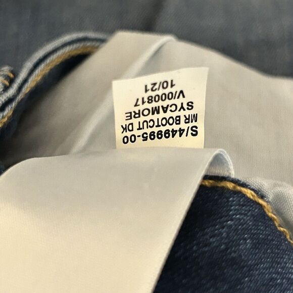 Old Navy Mid Rise Kicker Bootcut Jeans Womens Size 26 Long Dark Blue Denim NEW - Picture 8 of 10